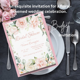 Elegant Rosa Blommigt Budgeten Bröllop Möhippa