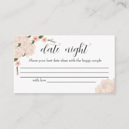 Elegant Rosa Blommigt Datum kvällstexter. Datum bu Tilläggskort