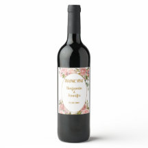 Elegant Rosa Blommigt Greenery Bröllop Tack