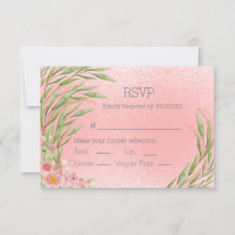 Elegant Rosa  Blommigt Greenery Watercolor OSA