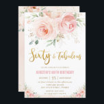 Elegant  Rosa Blommigt Guld 60 och Fabulous Inbjudningar<br><div class="desc">Anpassa den här inbjudan till chic 60 och Fabulous med dina party-detaljer enkelt och snabbt. Tryck bara på anpassningsknappen om du vill ordna om och formatera stil och placering av texten. Den här inbjudan till elegant innehåller vackra vattenfärger i rosa ros och udda grönt och guld löv. Matchande artiklar tillgängliga...</div>