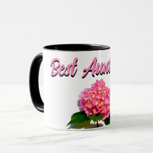 Elegant rosa blommigt: hydrangea best Moster Mugg