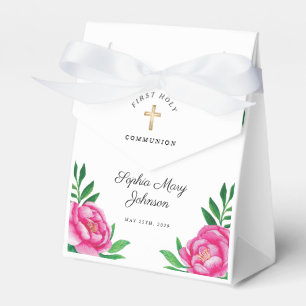 Elegant Rosa Blommigt Kor Första kommissionen Presentaskar