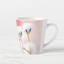 Elegant Rosa Blommigt Latte Mugg