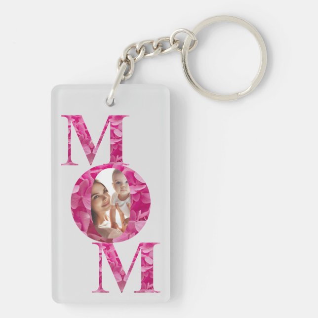 Elegant Rosa Blommigt MAMMA Lettering efter Anpass (Baksidan)