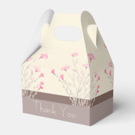 Elegant Rosa Blommigt med grädde och brun Presentaskar