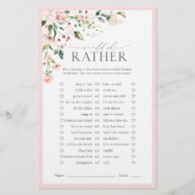 Elegant Rosa Blommigt Möhippa  spel