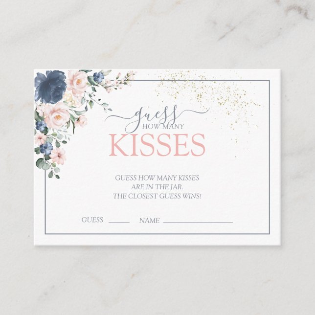 Elegant Rosa Blommigt Möhippa  spel Tilläggskort (Framsida)