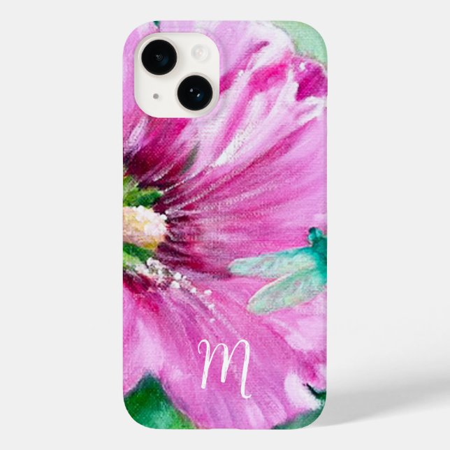 Elegant Rosa Blommigt Monogram Fodral-Mate iphone  (Baksida)