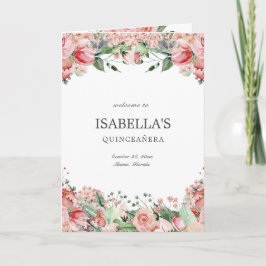 Elegant Rosa Blommigt Quince Princess Padrinos, hä Program