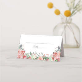 Elegant Rosa Blommigt Quinceañera-inbjudan Placeringskort