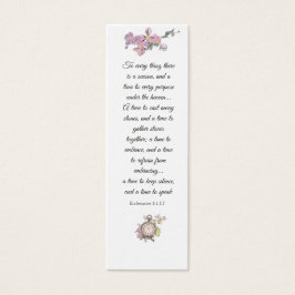 Elegant Rosa Blommigt Religiösa Bible Wisdom Litet Visitkort