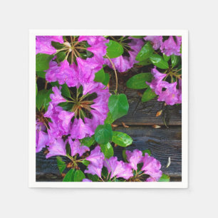 Elegant rosa blommigt rosa azaleas rosa blommor pappersservett