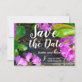 Elegant rosa blommigt rosa azaleas rosa blommor spara datumet