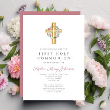 Elegant Rosa Blommigt Utandning Kor Första kommiss