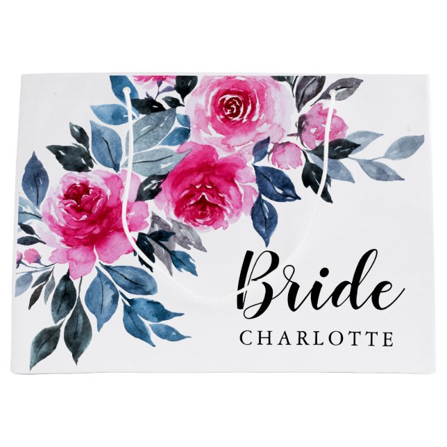 Elegant Rosa Blommigt  vattenfärg (Framsidan)