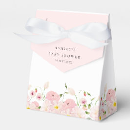Elegant rosa blomster baby shower presentaskar