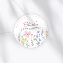 Elegant rosa blomster baby shower