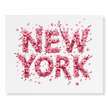 Elegant rosa blomster New York City anpassad skums