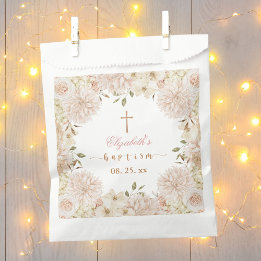 Elegant Rosa Boho Blommigt Baptism