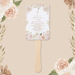 Elegant Rosa Boho Blommigt Baptism Uppsättning av