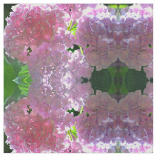 Elegant rosa boho blommigts blommor hydrangeas tyg
