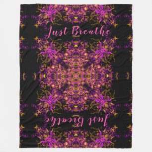 Elegant rosa boho retro mönster fleecefilt