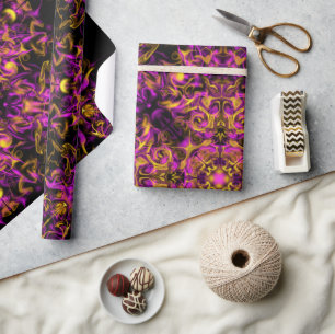 Elegant rosa boho retro mönster presentpapper