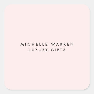 Elegant Rosa Boutique, Salon, Stylist Fyrkantigt Klistermärke