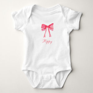 Elegant Rosa Bow Cherries Girl Baby kroppsdräkt T Shirt