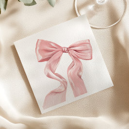 Elegant Rosa Bow Coquette Papper Pappersservett