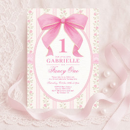 Elegant Rosa Bow Finare One Kärlek Shack 1:a födel Inbjudningar