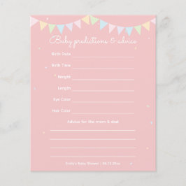 Elegant Rosa Bow Girl Baby Shower Game