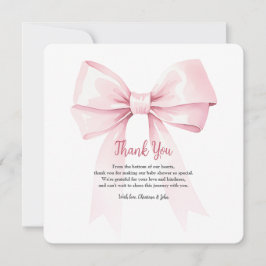 Elegant Rosa Bow Girl Baby Shower Tack för ditt ko