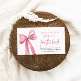 Elegant Rosa Bow Hämta en recept Tilläggskort