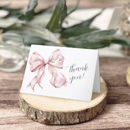 Elegant Rosa Bow Pearls Baby Shower Tack för ditt