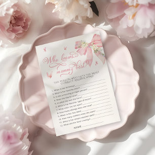 Elegant Rosa Bow som känner Mamma babykläder
