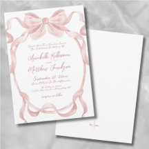 Elegant  Rosa Bow Whimsical Bröllop