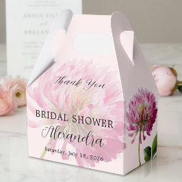 Elegant Rosa Bröllopsdusch Tack Presentaskar