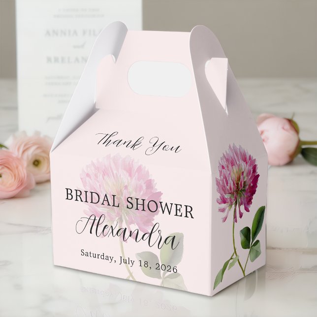 Elegant Rosa Bröllopsdusch Tack Presentaskar (Skapare uppladdad)