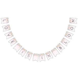 Elegant Rosa Bröllopsdusch  Vimplar