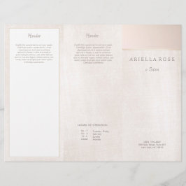 Elegant Rosa Brushed Marble Salon Spa Brochure