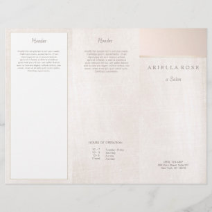 Elegant Rosa Brushed Marble Salon Spa Brochure