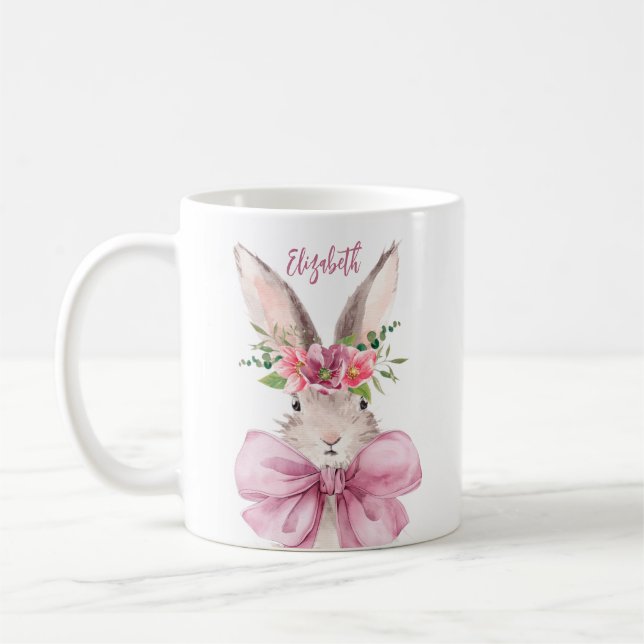 Elegant Rosa buskbunny Kaffemugg (Vänster)