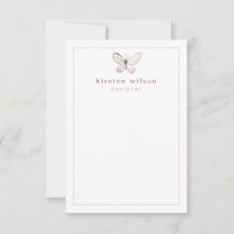 Elegant Rosa Butterfly Personlig
