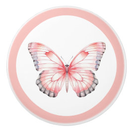 Elegant Rosa Butterfly Söt Girl Girl Girl Girl Gir Knopp