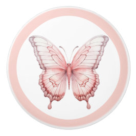 Elegant Rosa Butterfly Söt Girl Girl Girl Girl Gir Knopp
