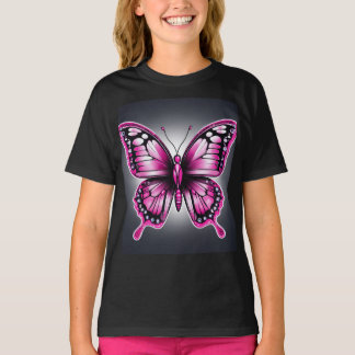 Elegant Rosa Butterfly T-Shirt" T Shirt