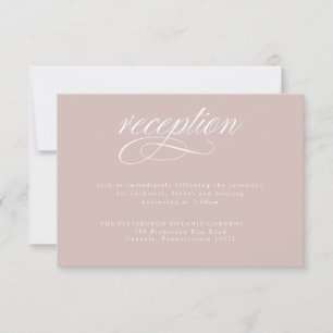 Elegant Rosa Calligraphy-bröllopskort OSA Kort
