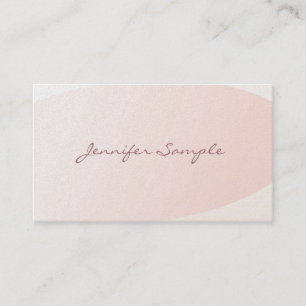 Elegant Rosa Calligraphy Plain Trendig Luxury Visitkort